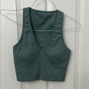 Athleta Gray Ribbed Top